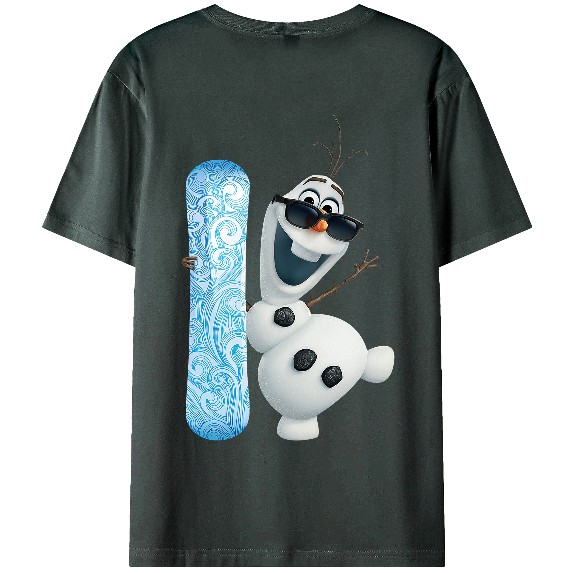 （画像用） アナと雪の女王 アンナ エルサ Frozen Anna Elsa 綿100％ メンズ半袖Tシャツ（バックプリント） 通気性